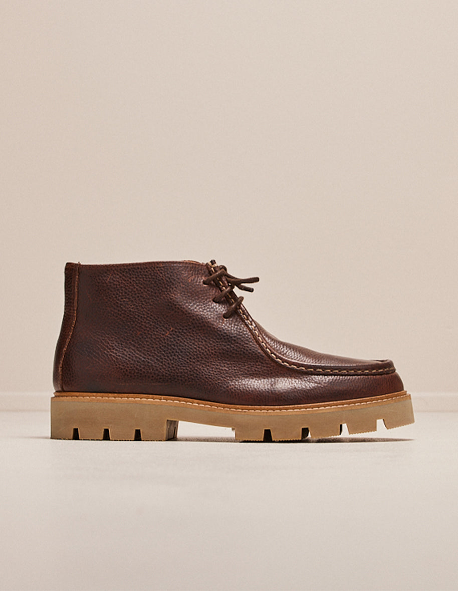 Ankle boots Grégoire - Brown grained pull-up leather