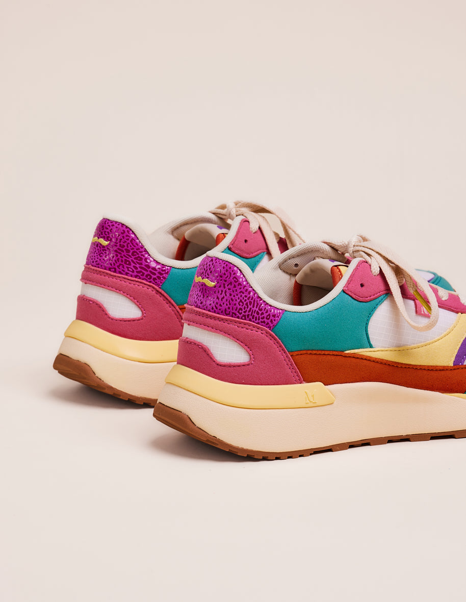 Low-top trainers Anaelle - Turquoise violet pink