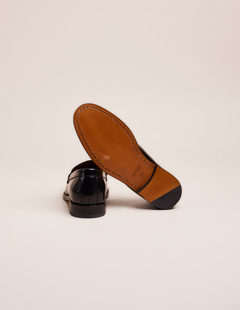 Loafers Fanny - Black box leather