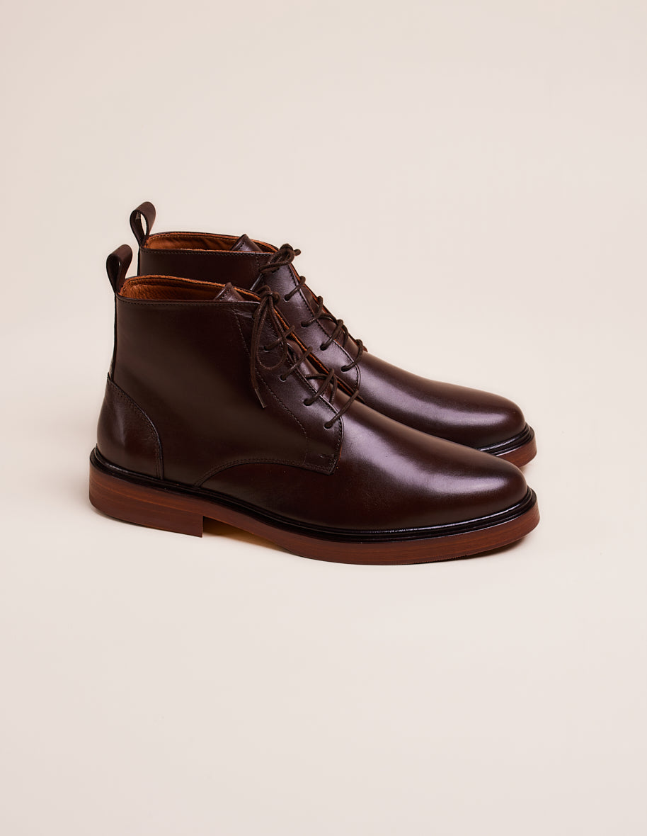 Ankle boots Guillaume - Brown leather