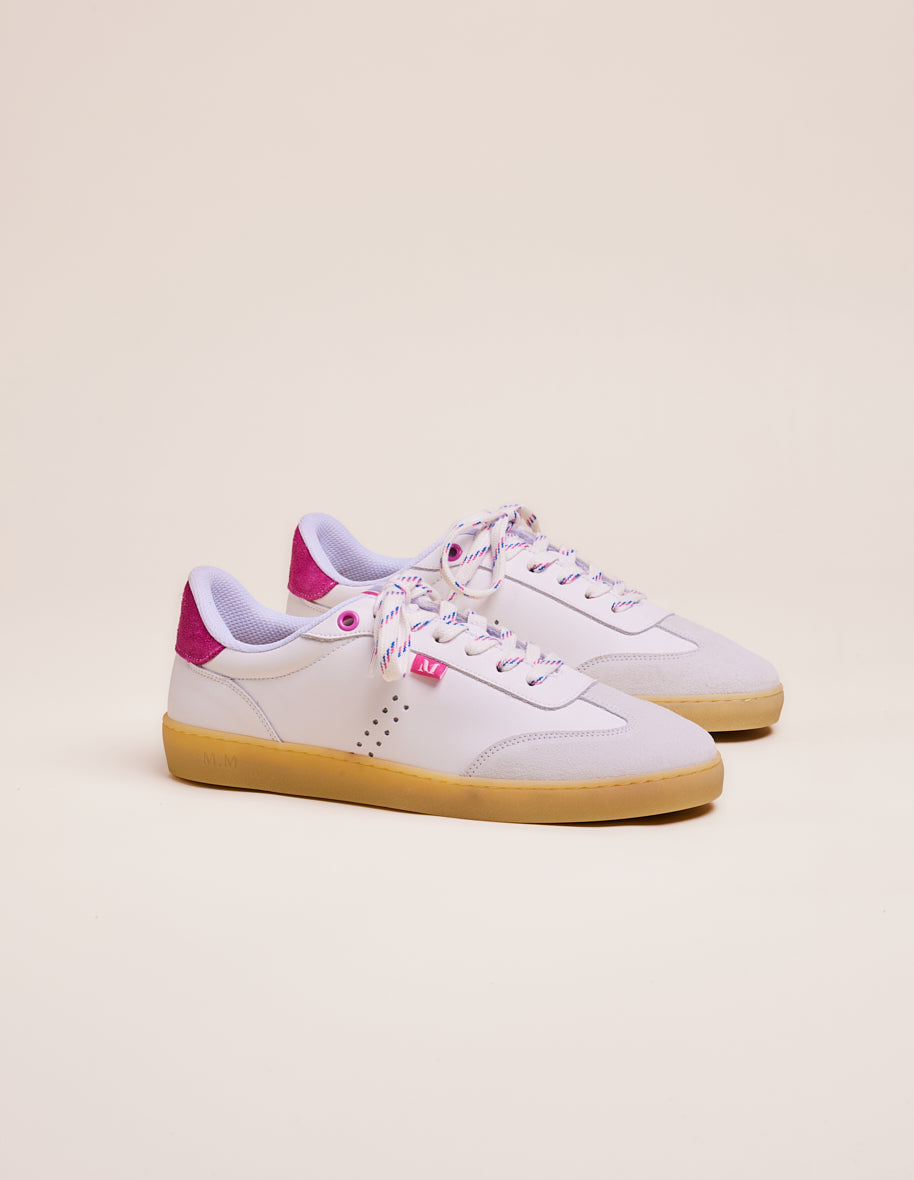Low-top trainers Lucia - Pink and white