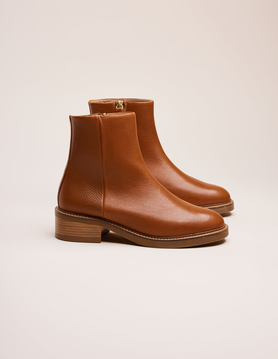 Ankle boots Virginie - Honey grained leather