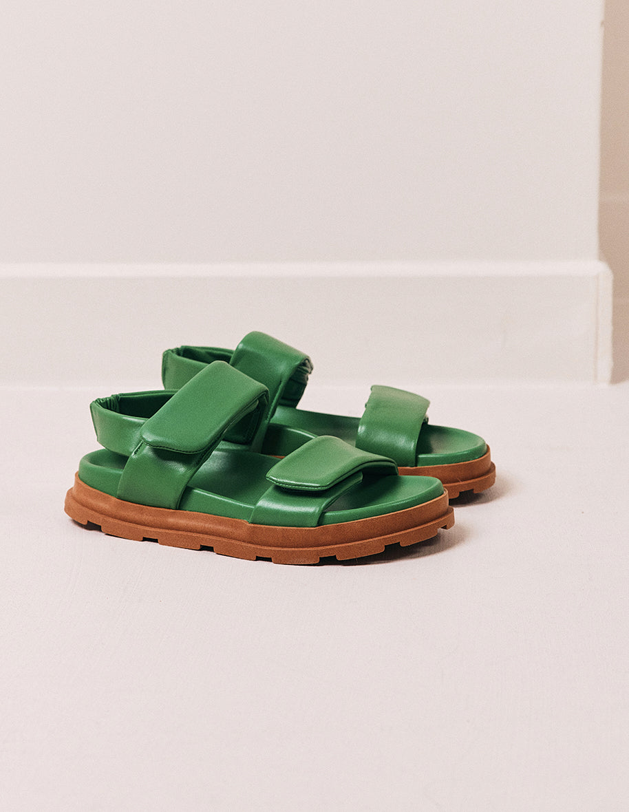 Sandales Clara - Cuir vert