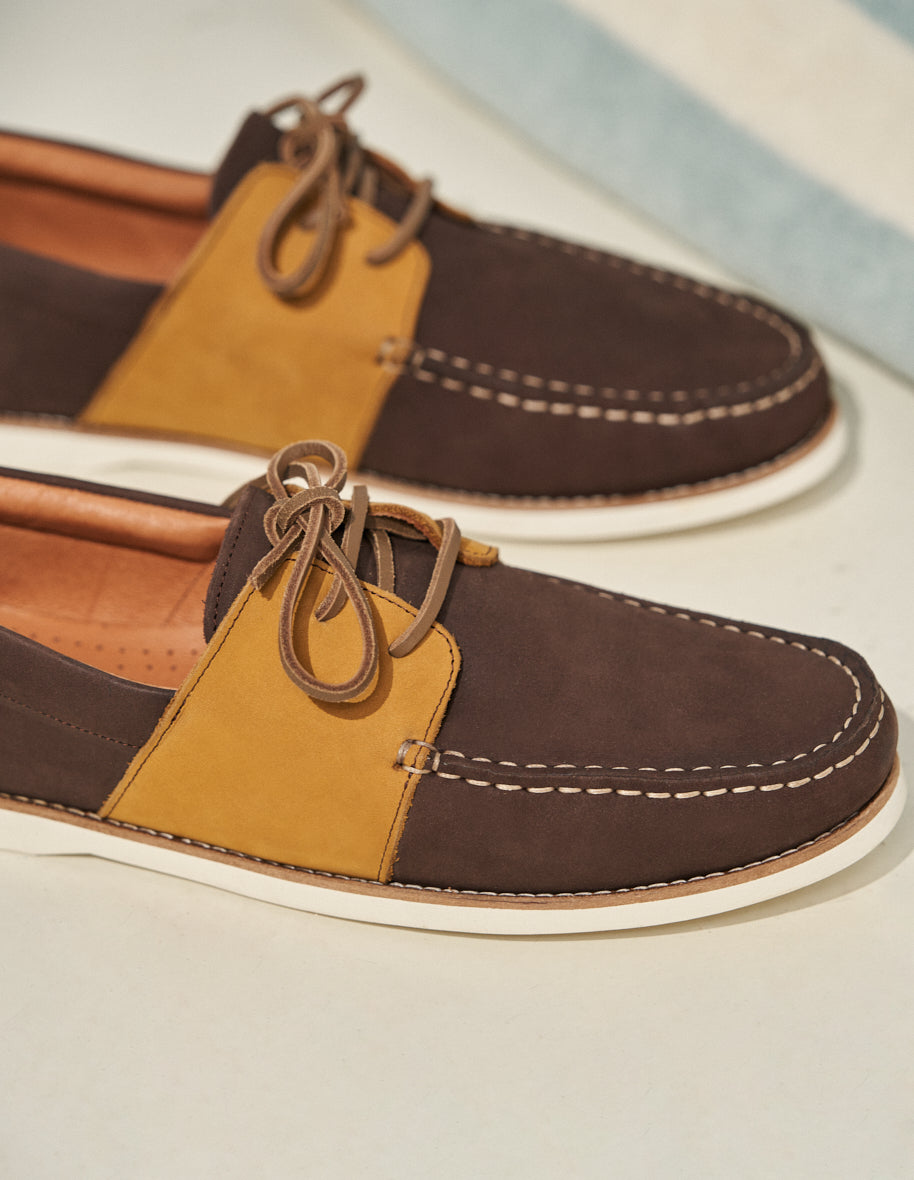 Boat shoes Marin - Brown and hazelnut nubuck