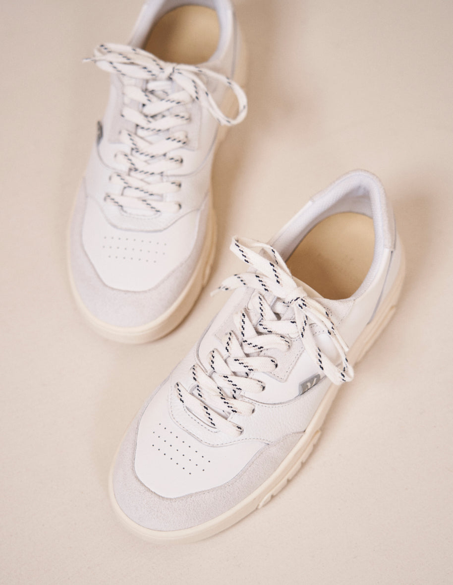 Low-top trainers Albertine - Grey and white leather and suede