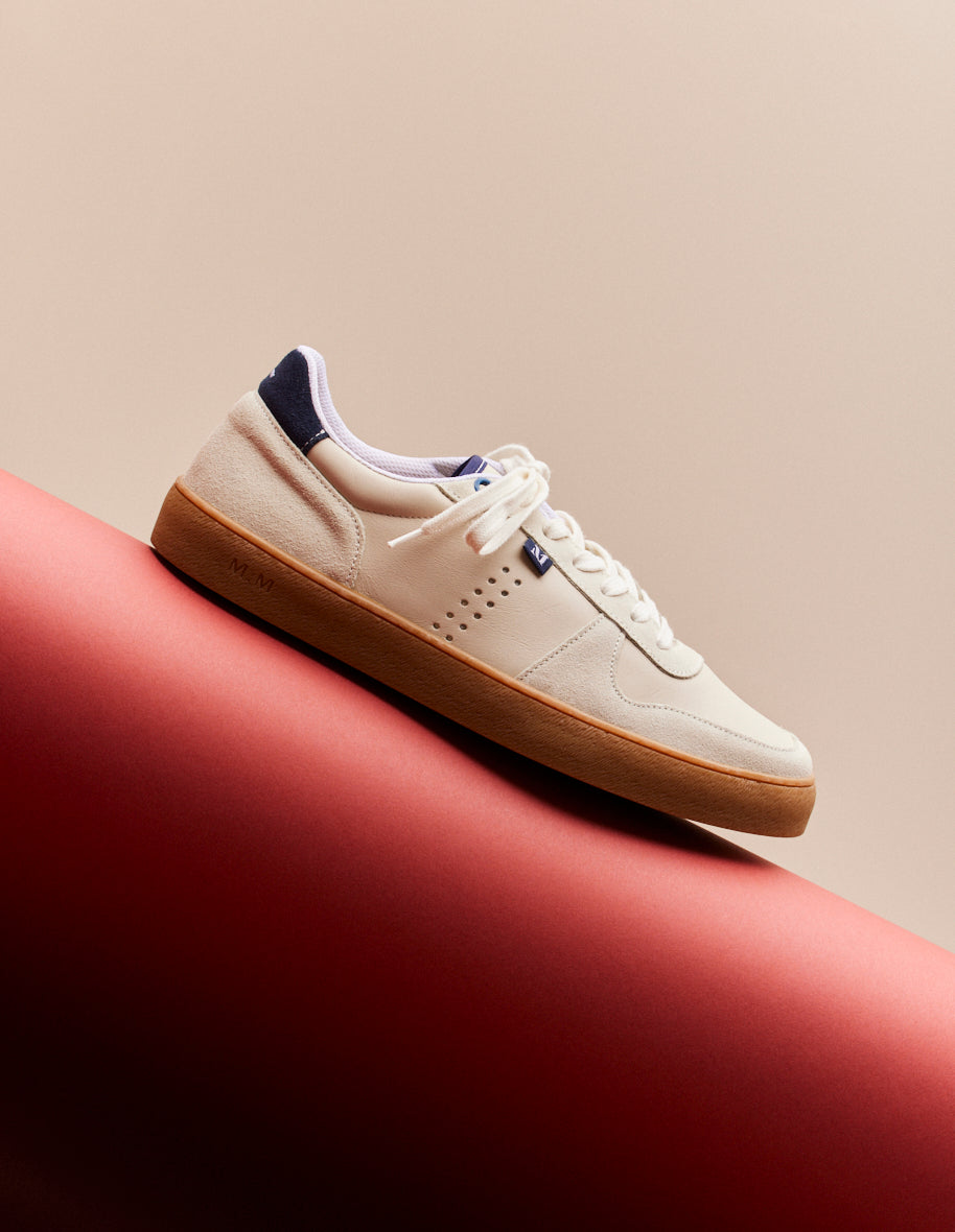 Low-top trainers Arthur - White leather and marine suede