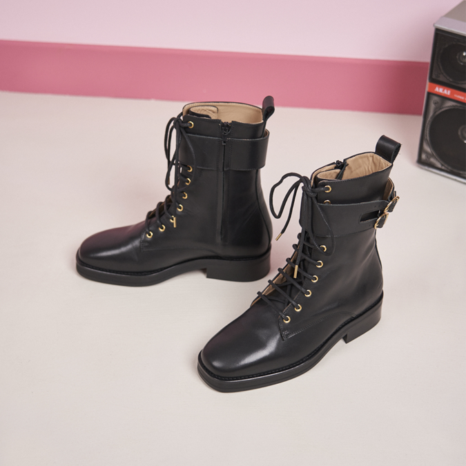 Ankle boots Barbara - Black leather