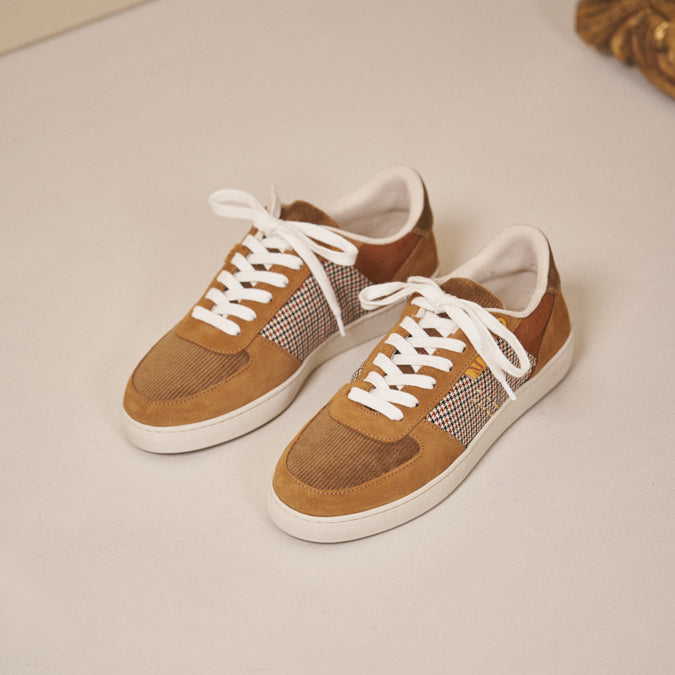 Low-top trainers Marie - Brown corduroy and suede