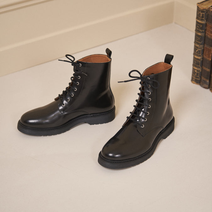 Ankle boots Hervé - Black box leather