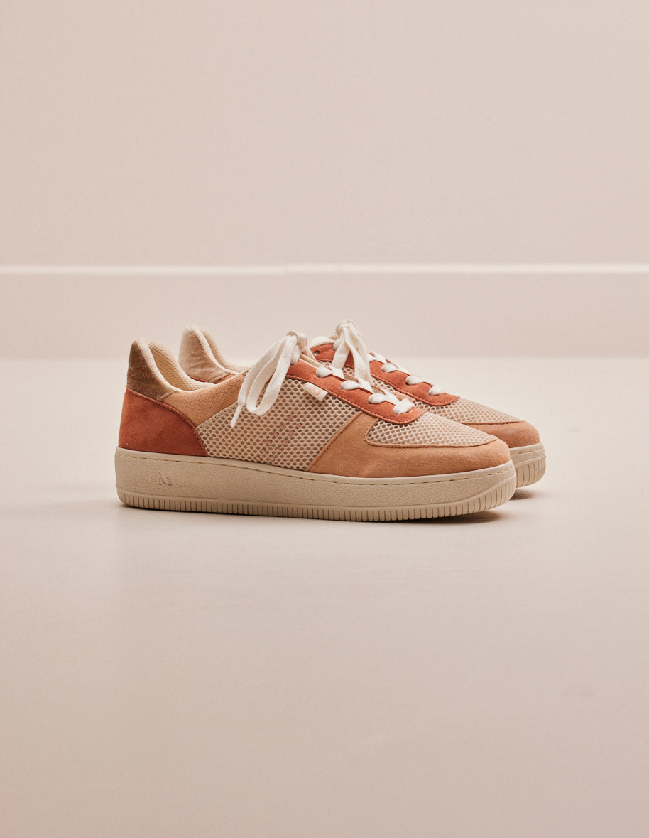 Baskets Basses Femme Su de Couleur Nude Beige Maxence F baskets-basses-femme-su-de-couleur-nude-beige-maxence-f