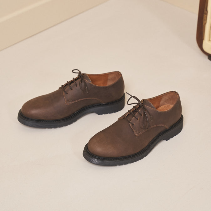 Derbies Olivier - Beeswax leather