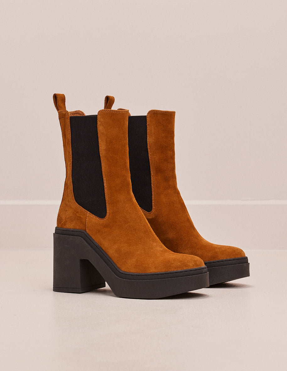 Heeled boots Sophie - Amber Suede