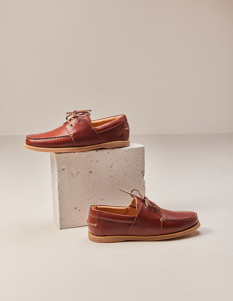 Boat shoes Marin - Brown leather