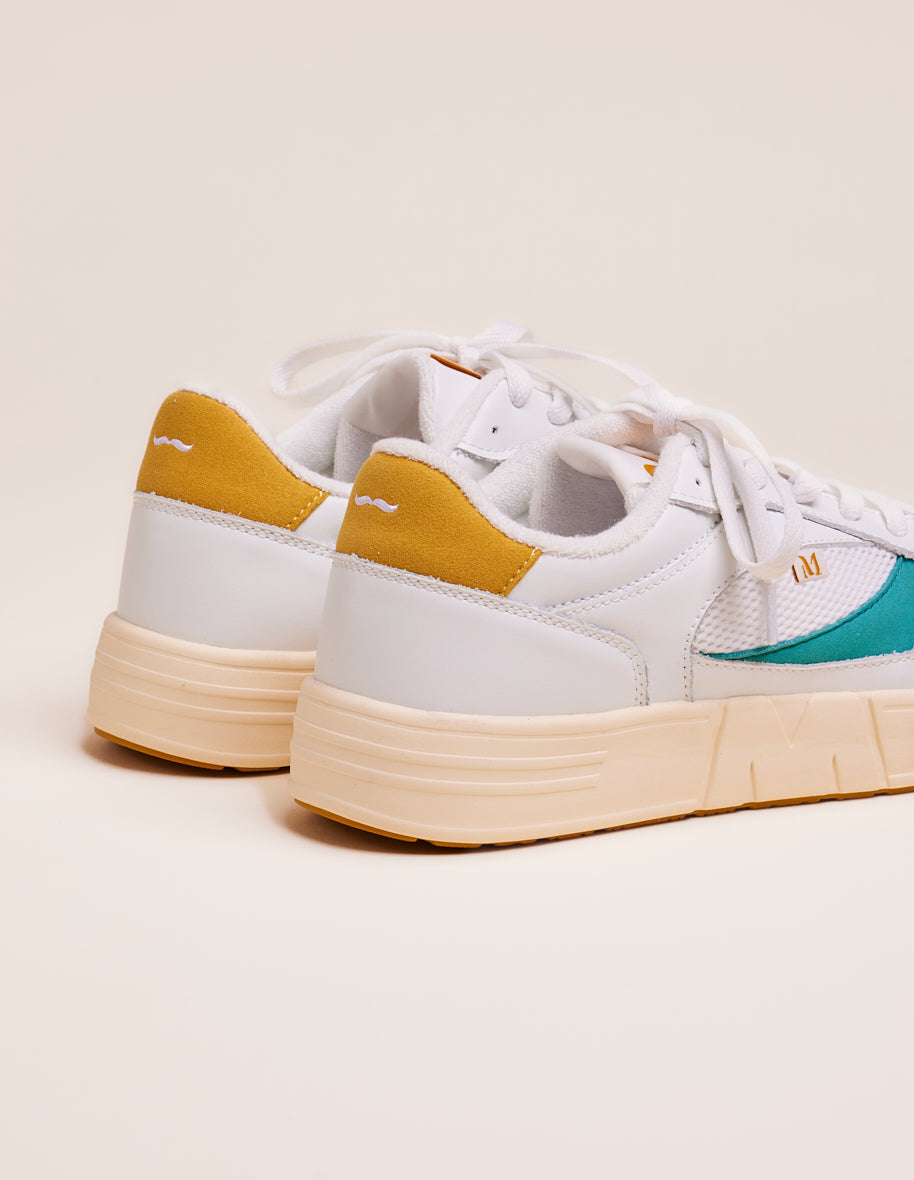 Low-top trainers Aimé - Mustard turquoise
