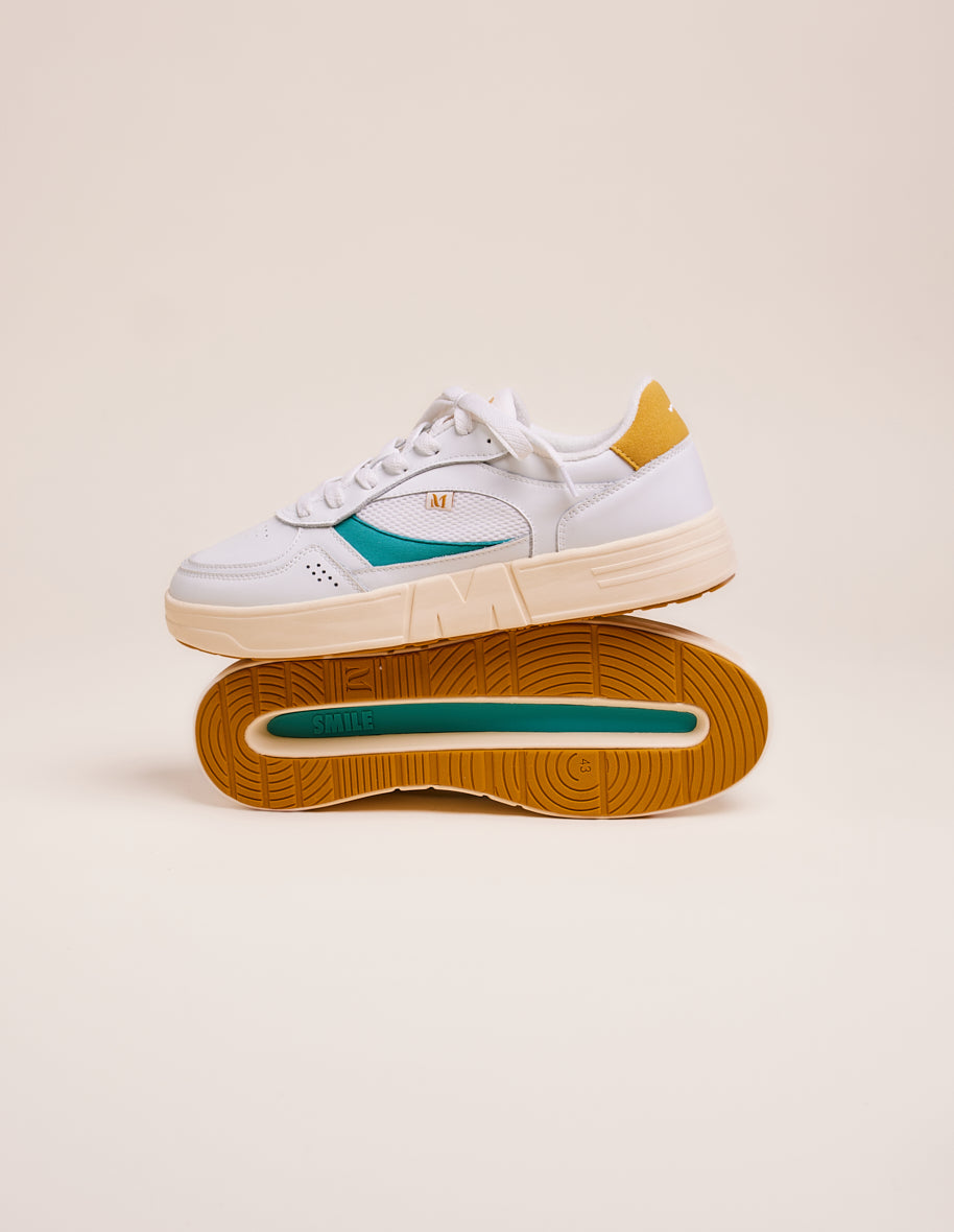 Low-top trainers Aimé - Mustard turquoise