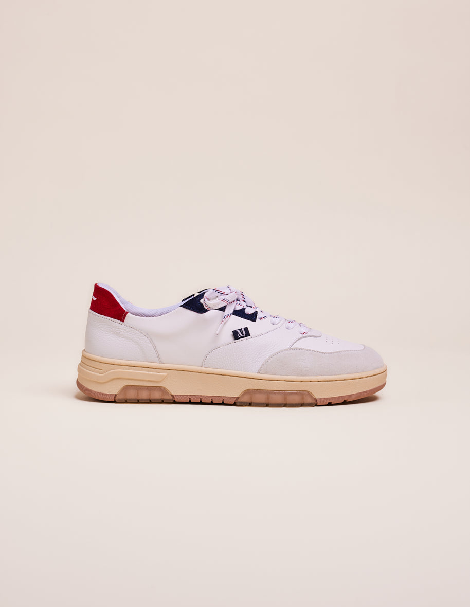 Low-top trainers Albert - White navy red