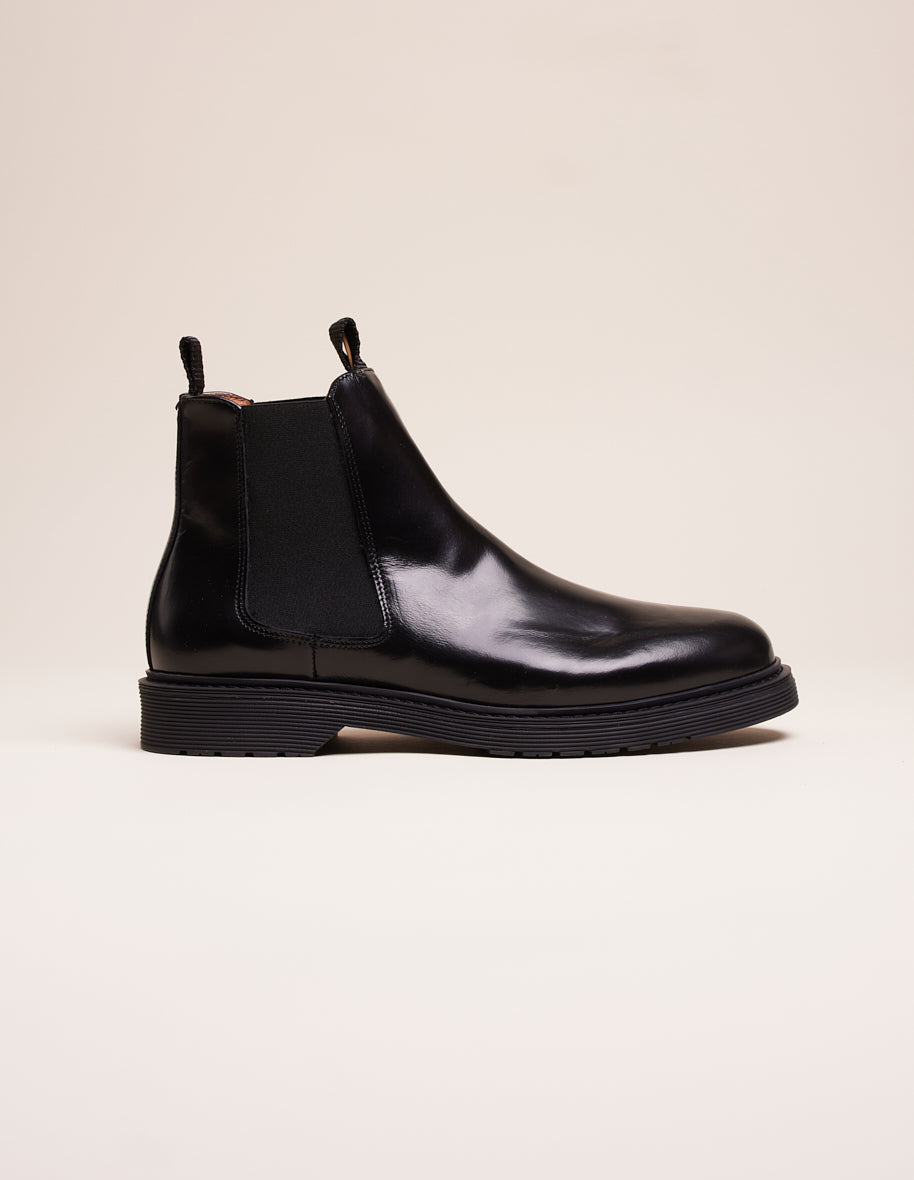 Boots Axel - Black box leather