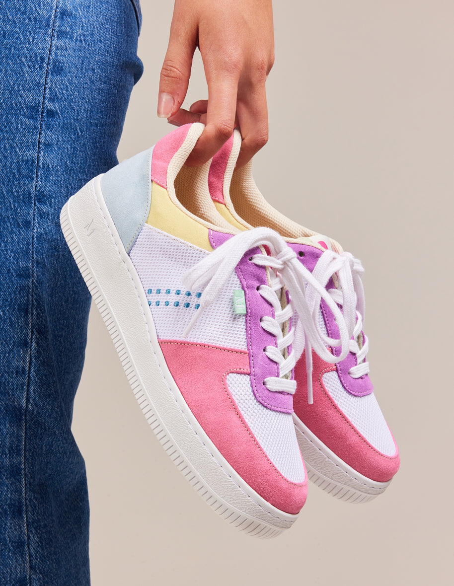 Low-top trainers Maxence F - Pink white mauve