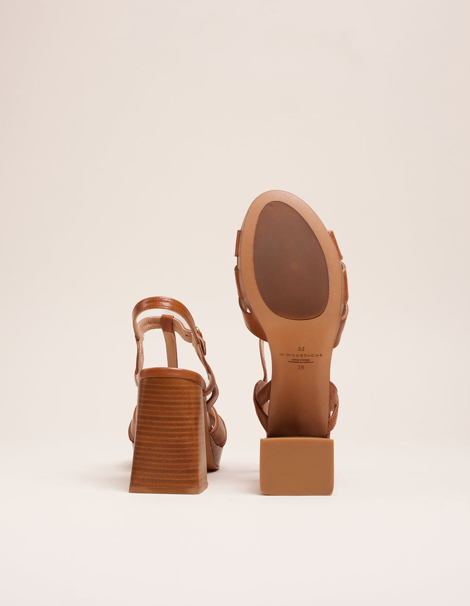 Heeled sandals Blandine - Woody leather
