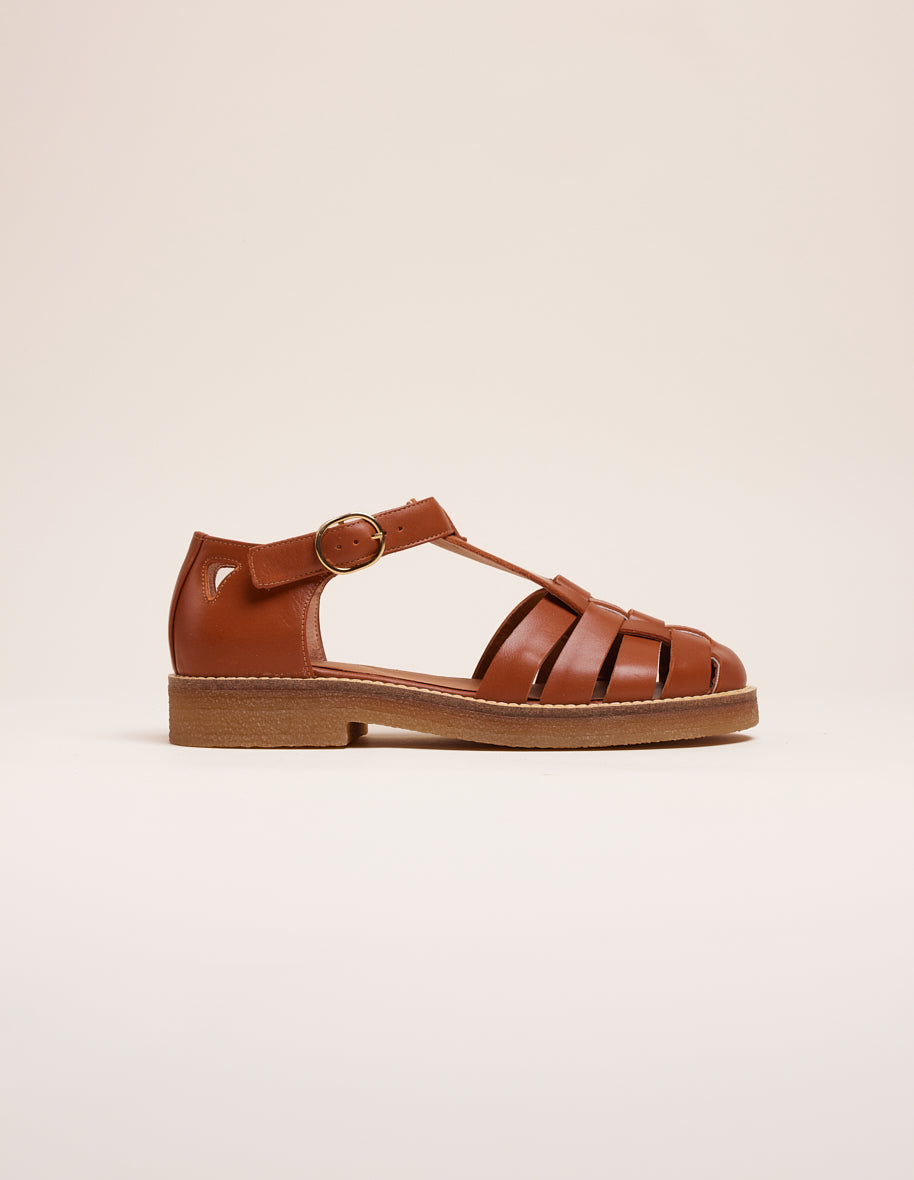 Sandals Charlie - Cognac leather 