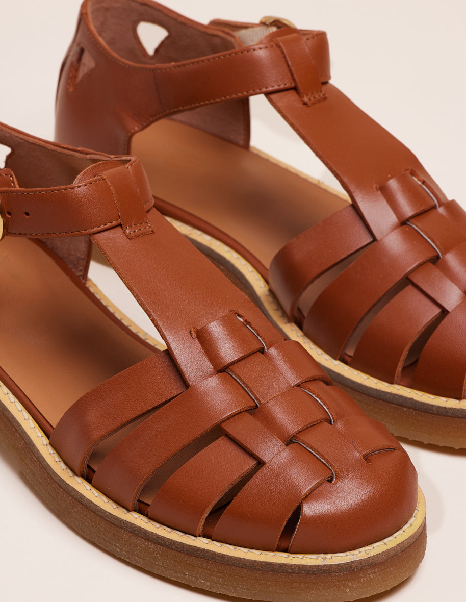 Sandals Charlie - Cognac leather 
