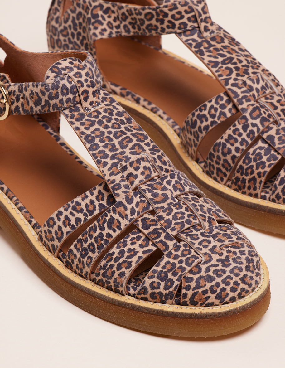 Sandales Charlie - Cuir léopard