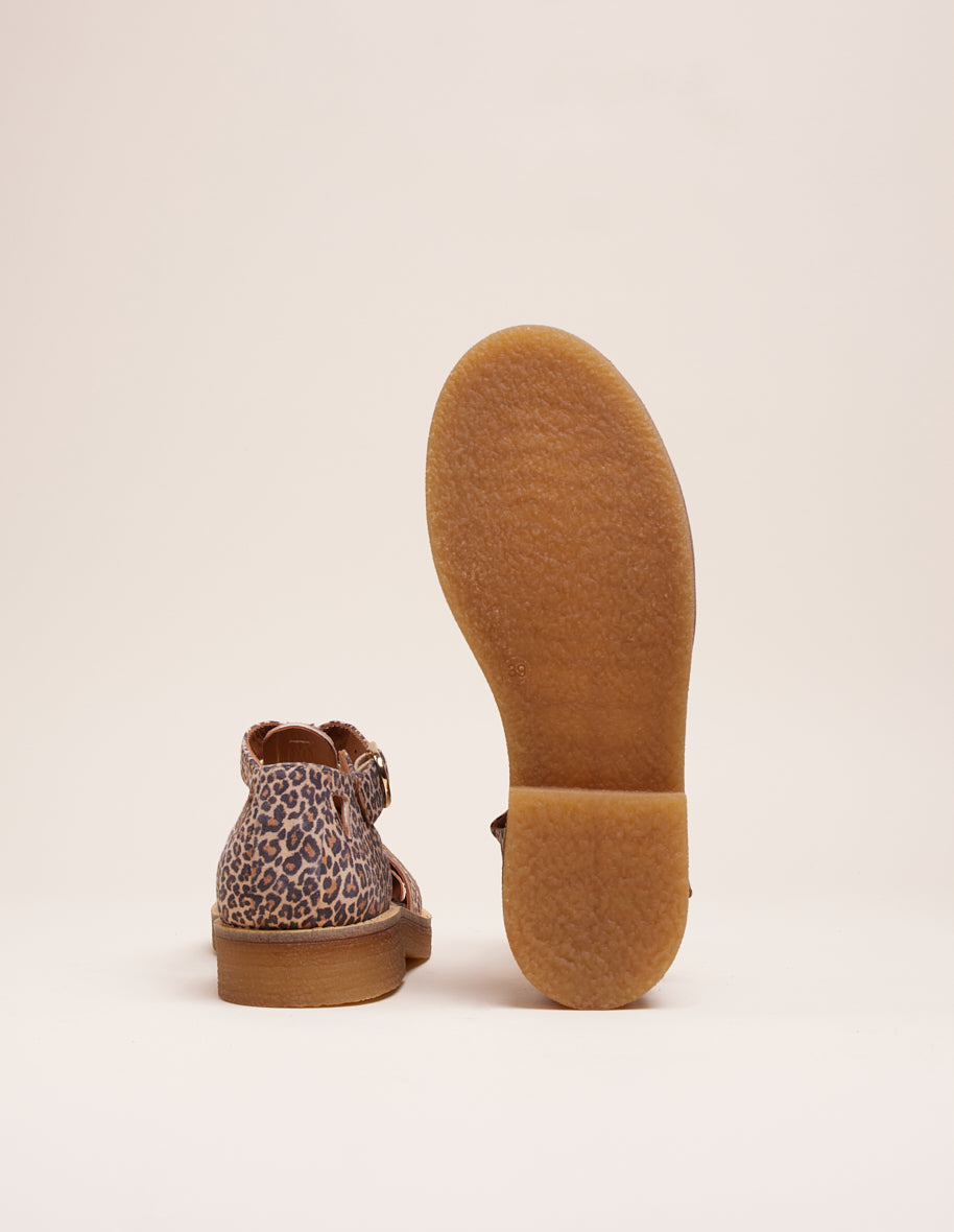 Sandales Charlie - Cuir léopard
