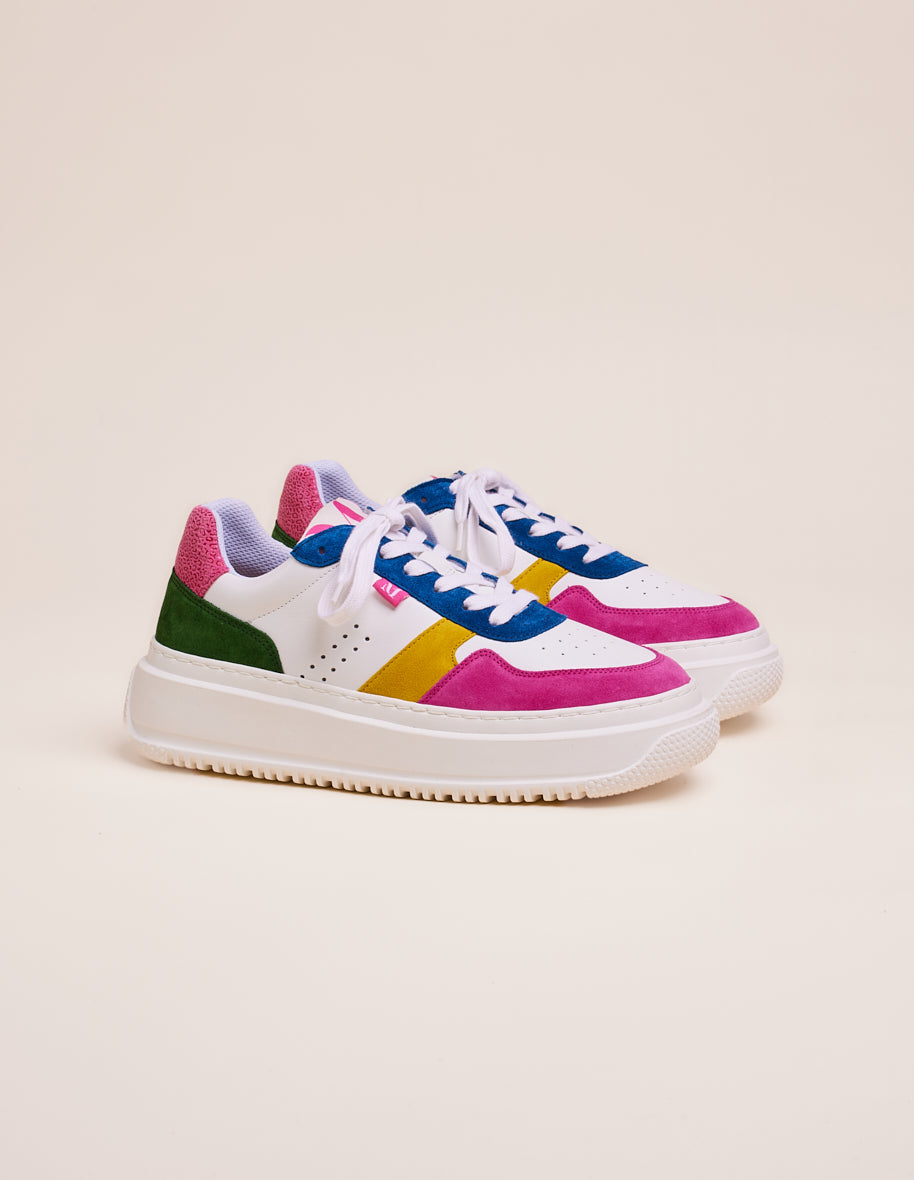 Low-top trainers Clotilde - Pink white blue grey