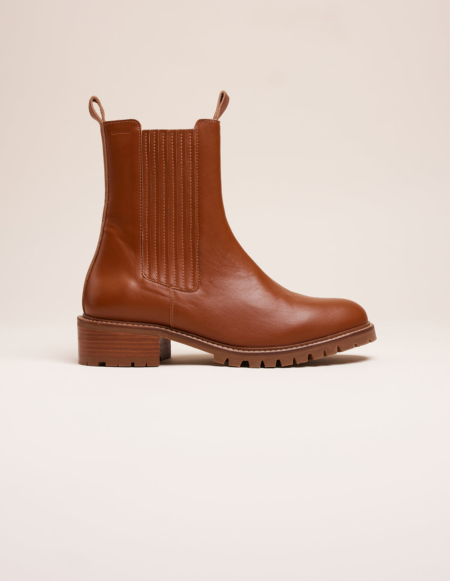 Ankle boots Dorianne - Cognac leather