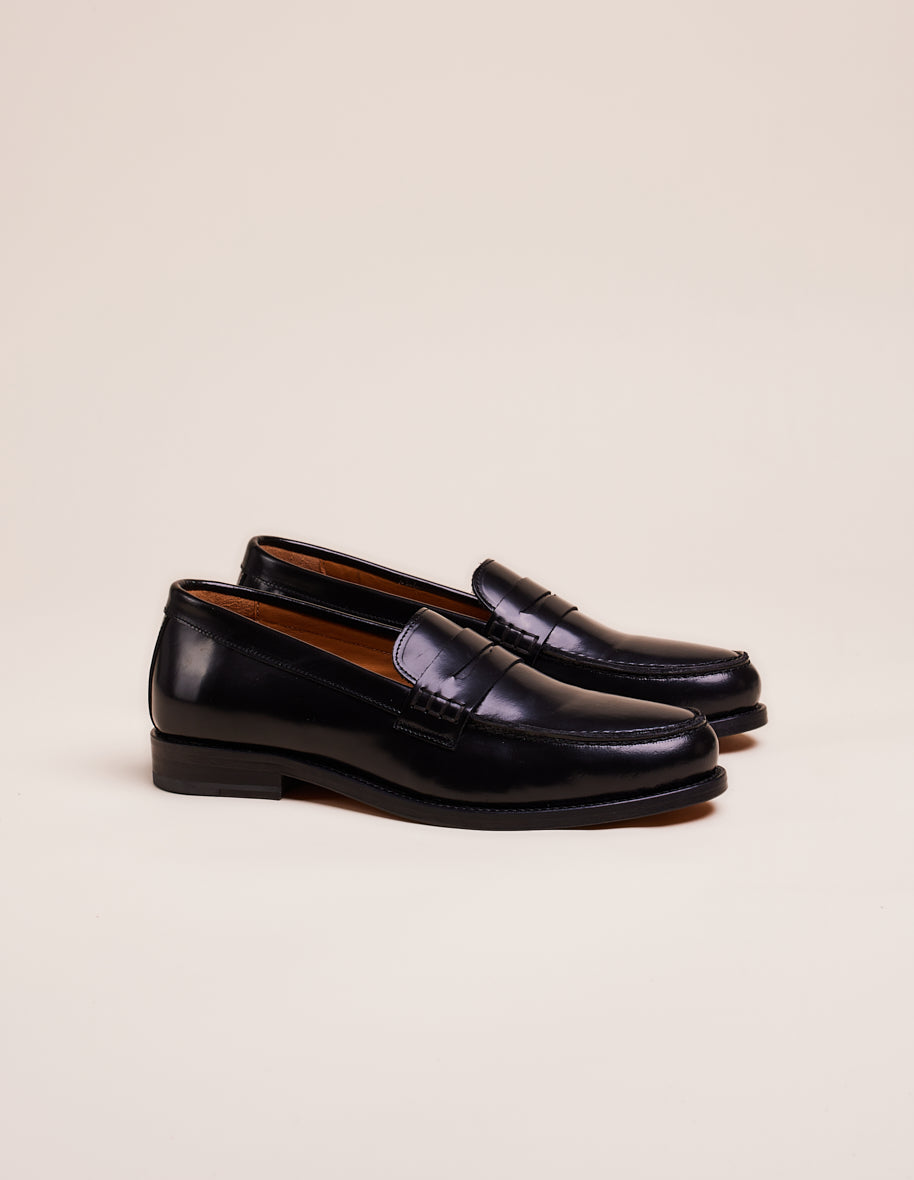 Loafers Fanny - Black box leather