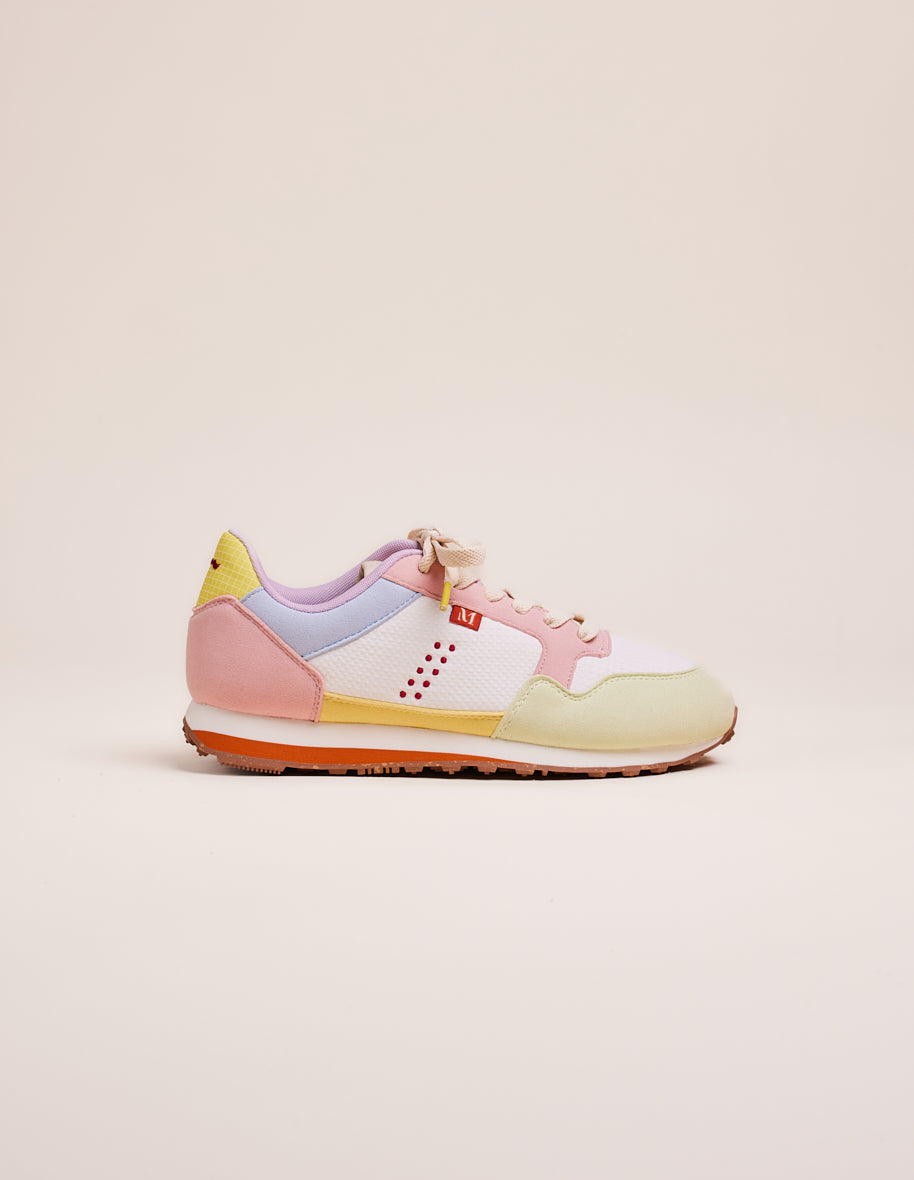 Low-top trainers Gabrielle - Water green white pink