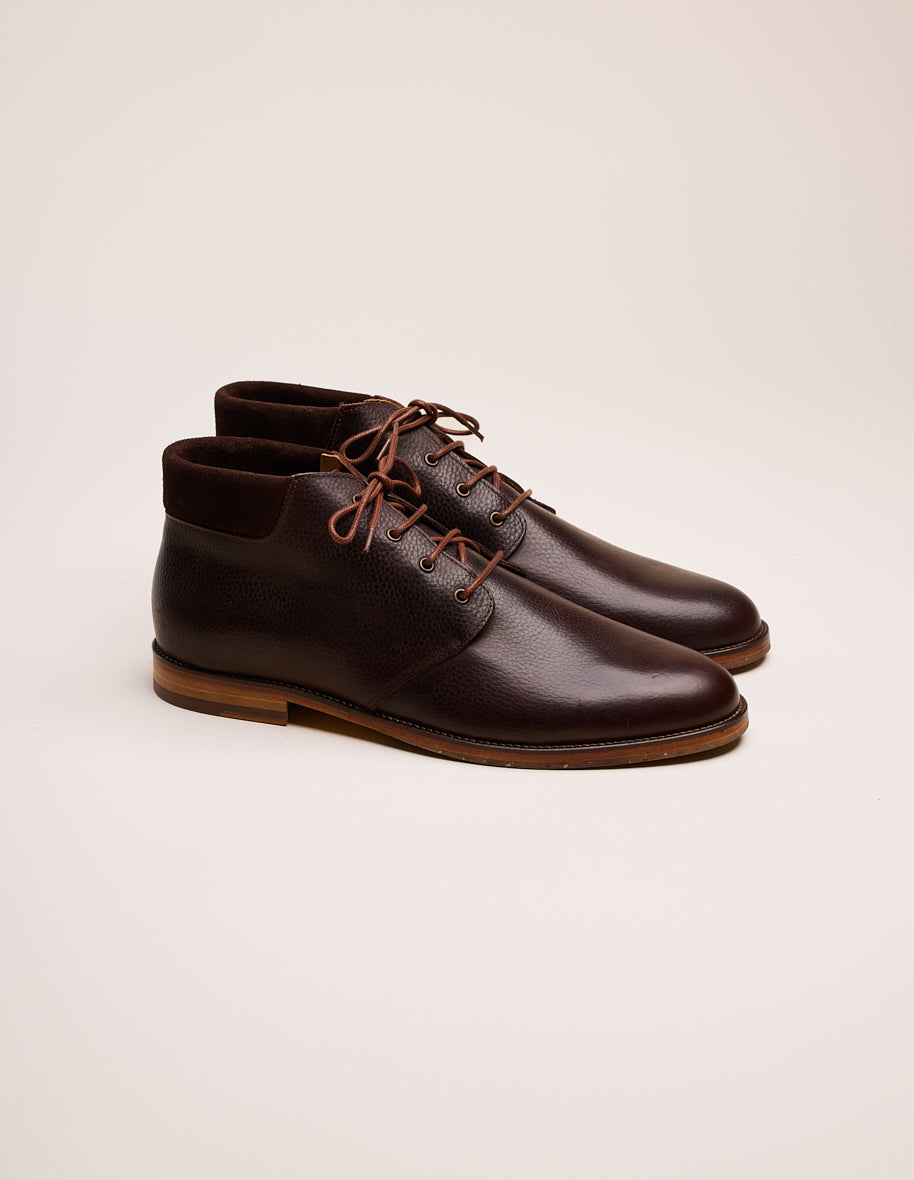 Boots Gaultier - Brown grained pull up 