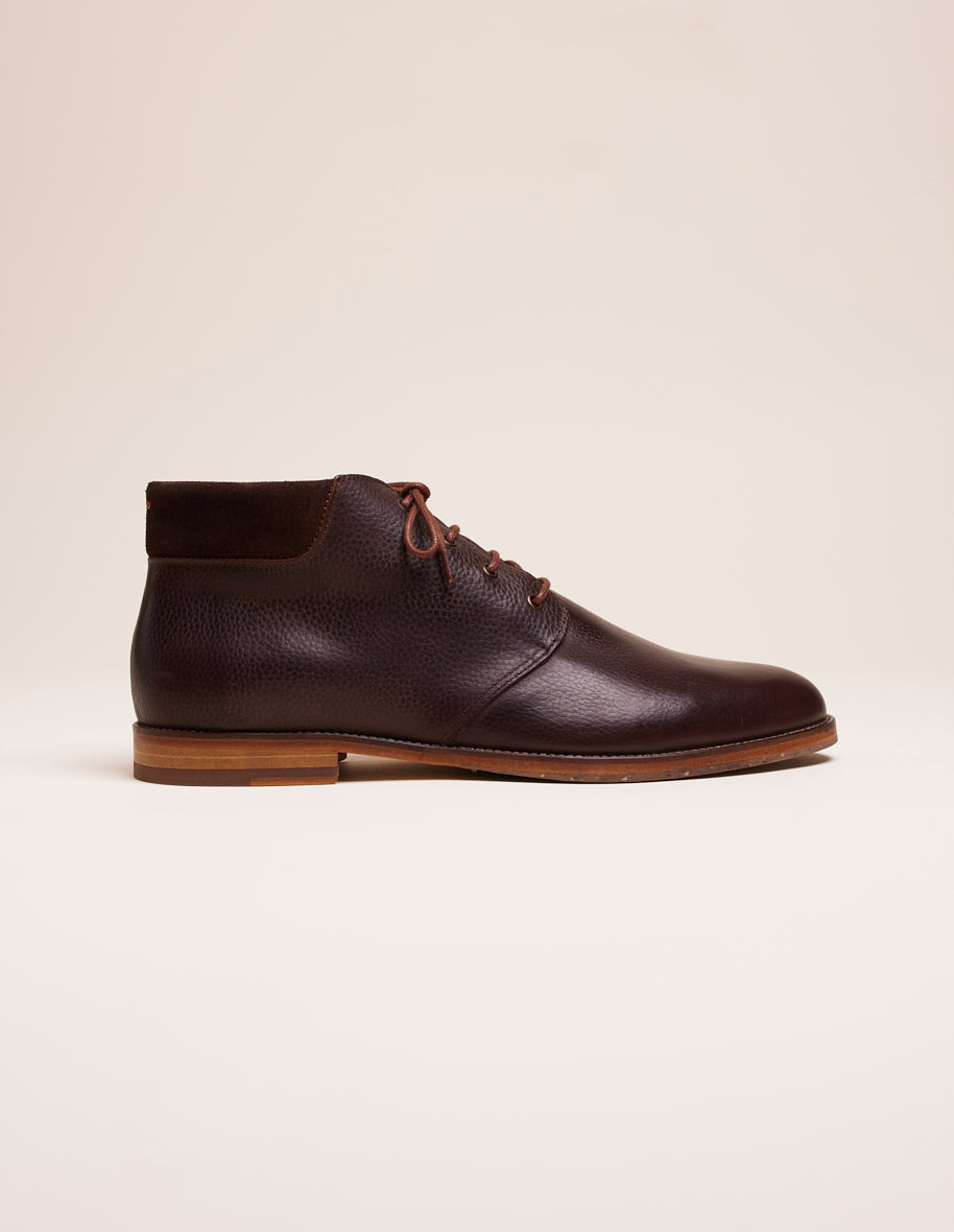 Boots Gaultier - Brown grained pull up 
