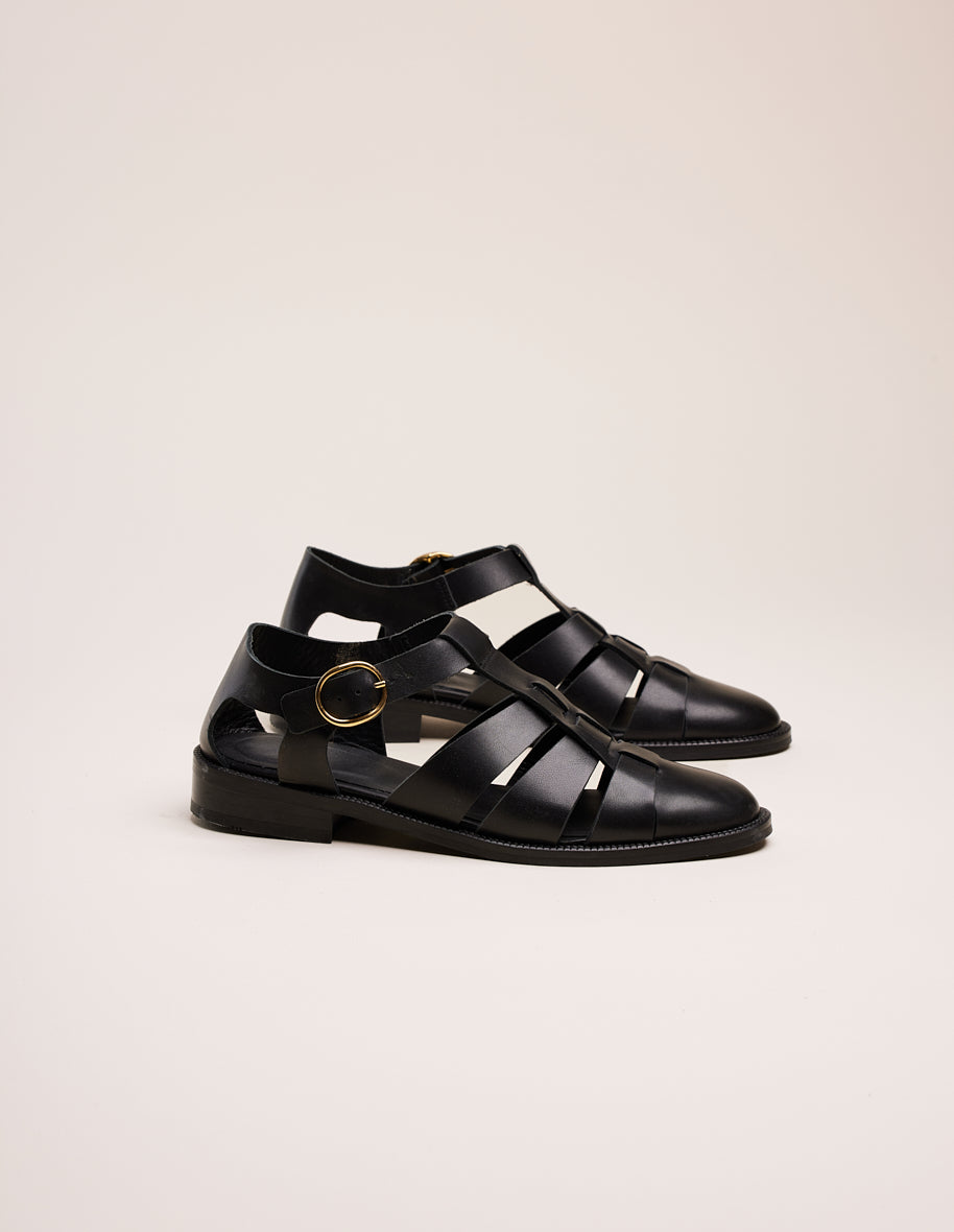 Sandals Inès - Black leather