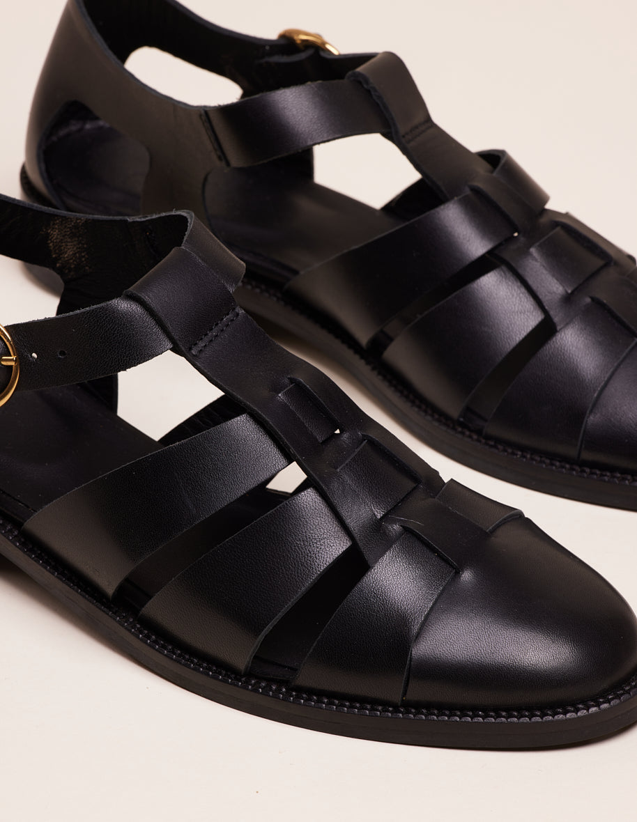 Sandals Inès - Black leather