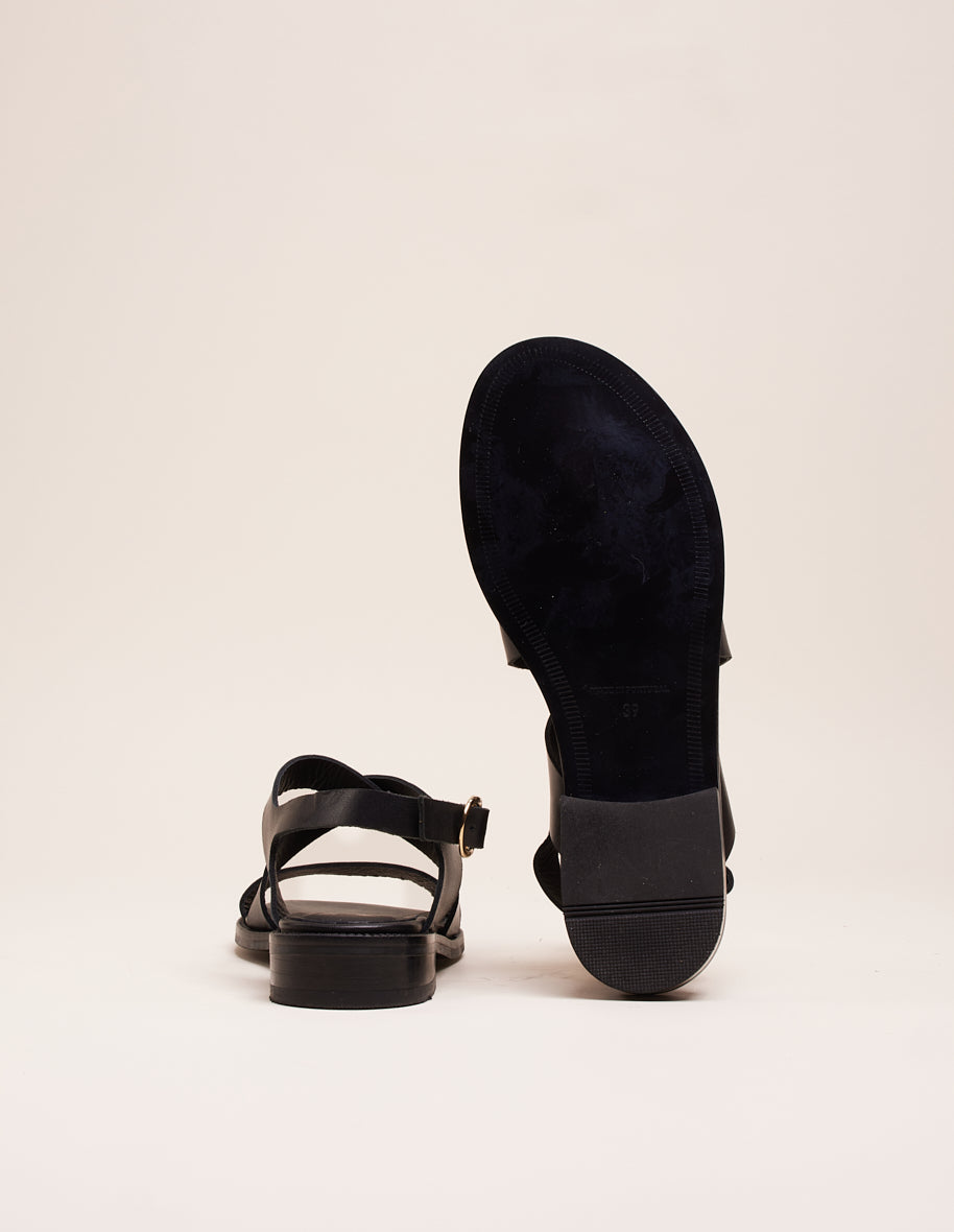 Sandals Iris - Black leather