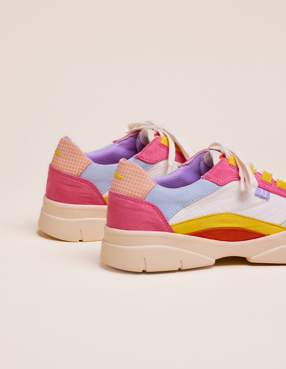 Low-top trainers Laura - Sky white pink