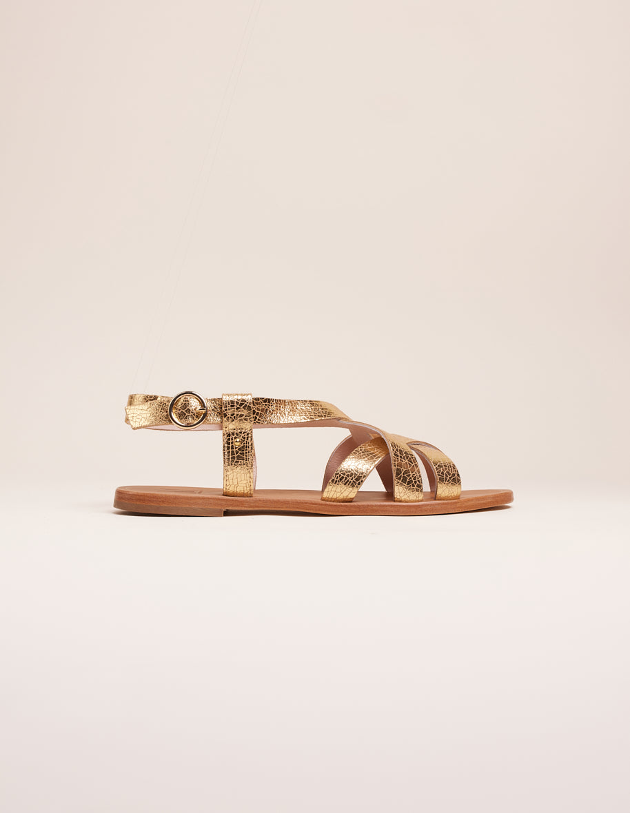 Lisa sandals - golden leather