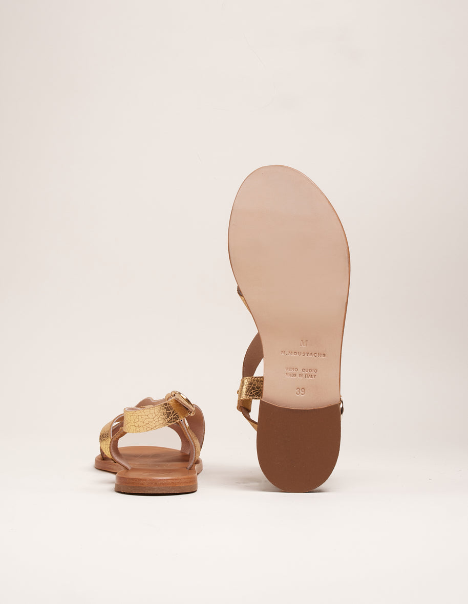Lisa sandals - golden leather