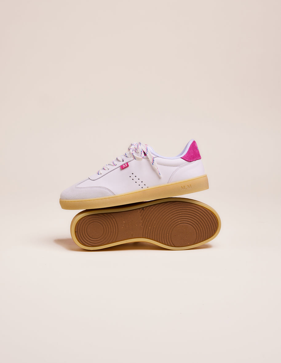 Low-top trainers Lucia - Pink and white