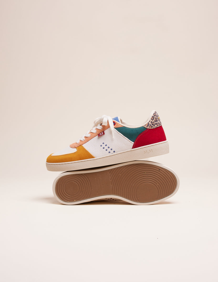 Low-top trainers Marie - Ochre white peach