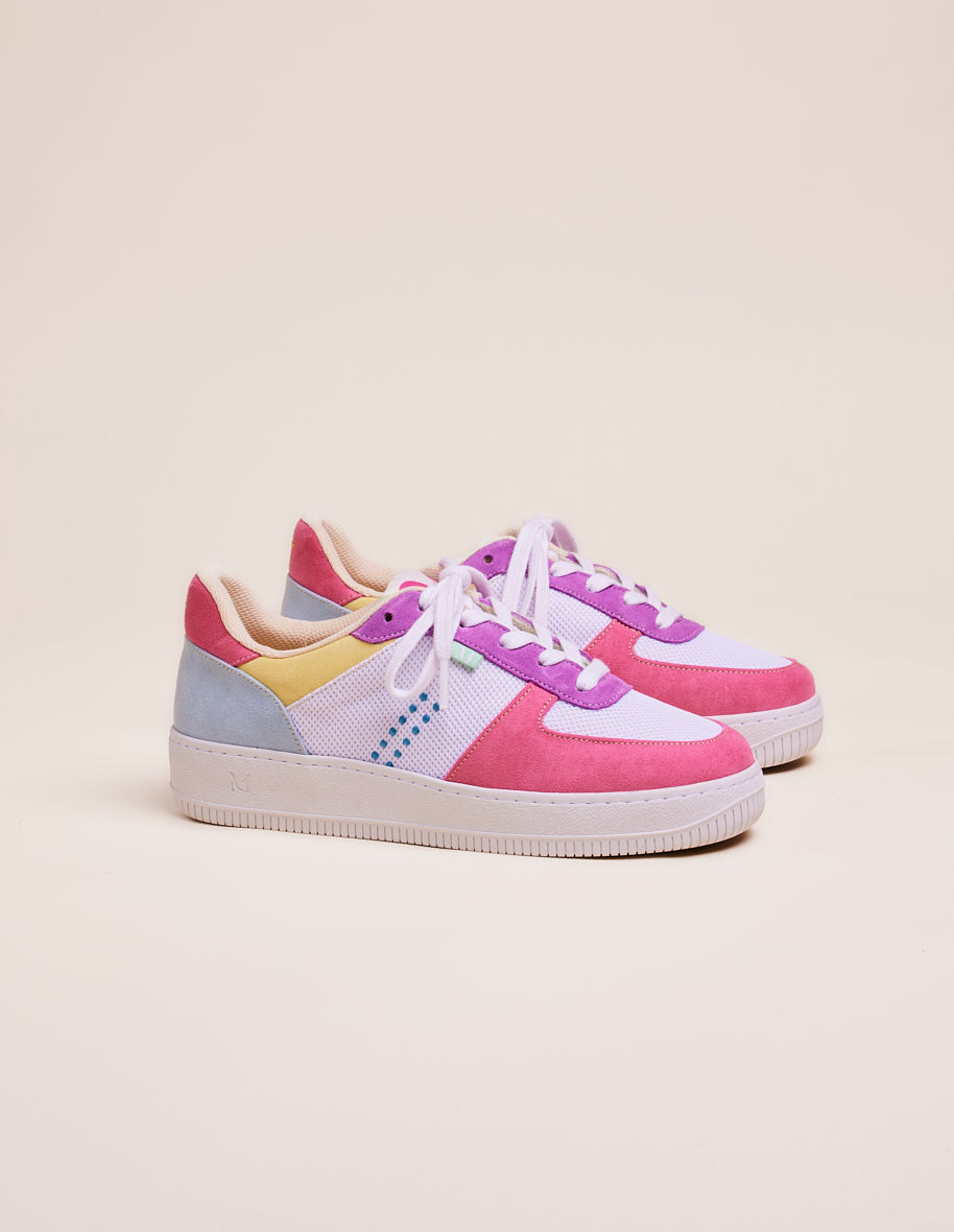 Low-top trainers Maxence F - Pink white mauve