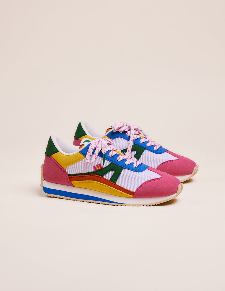 Low-top trainers Paula - Pink, white, sky blue