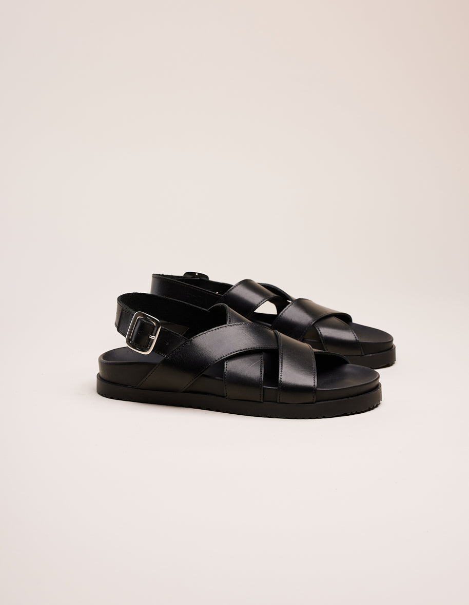 Sandals Sandra - Black leather