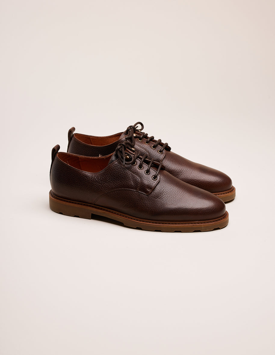 Derbies Simon - Brown grained pull-up