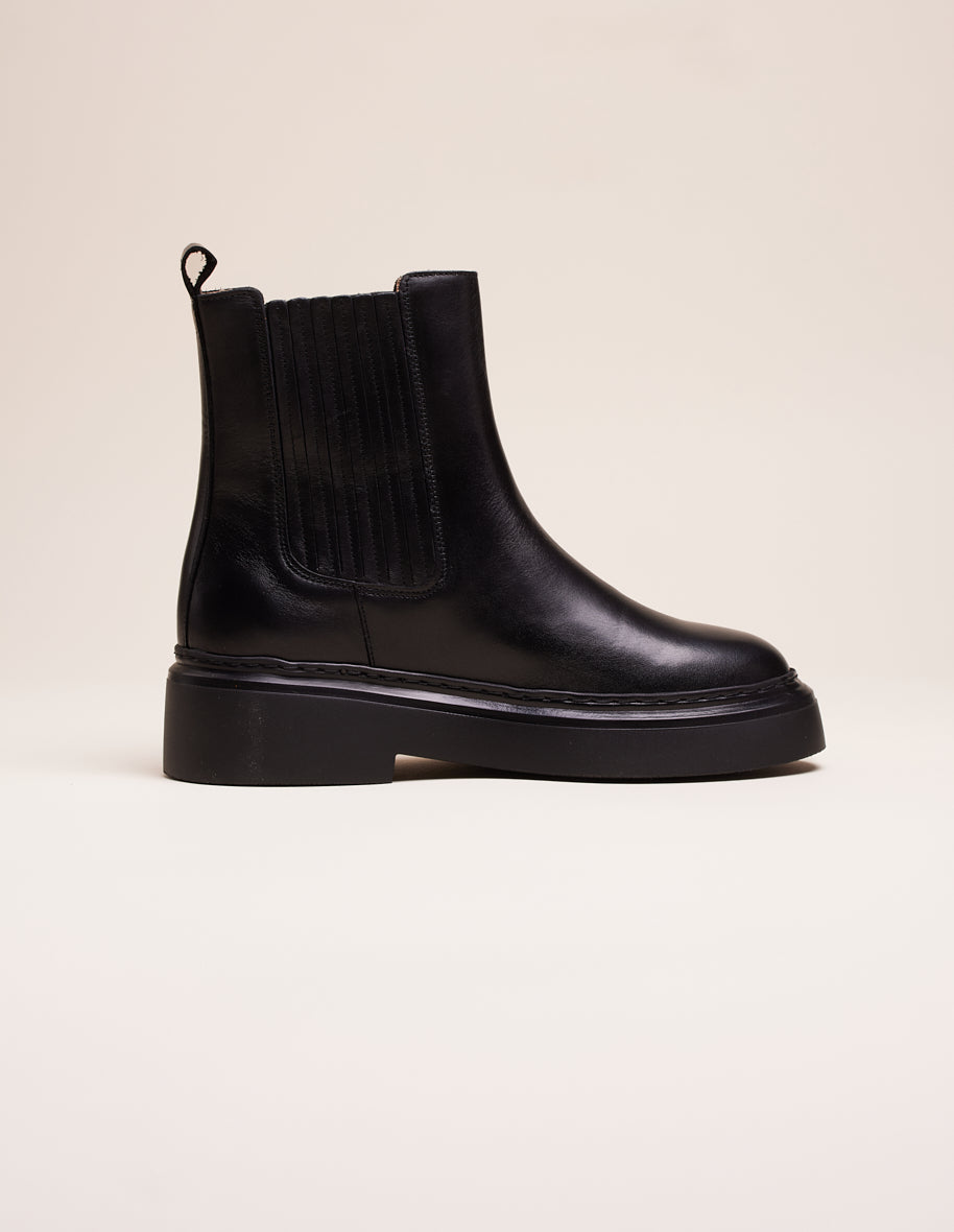 Ankle boots Tiphanie - Black leather