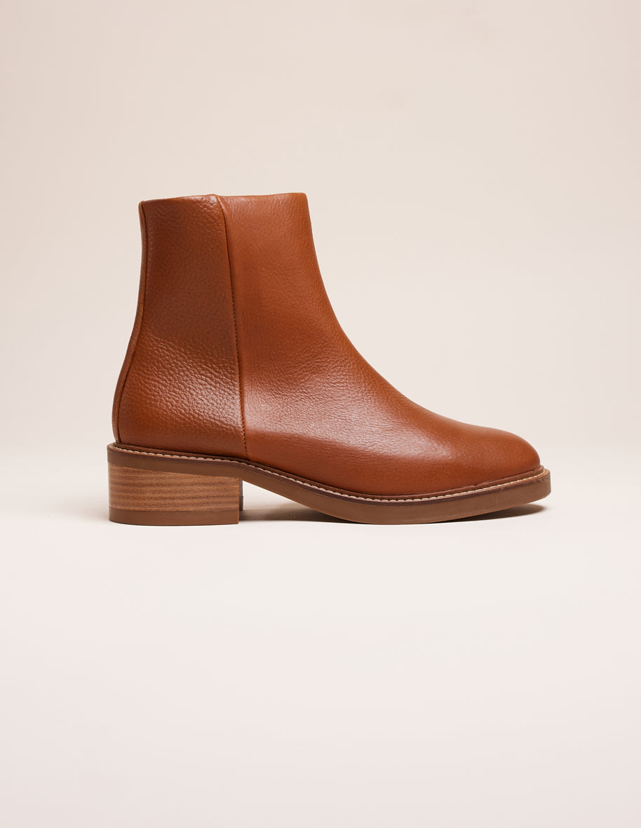 Ankle boots Virginie - Honey grained leather