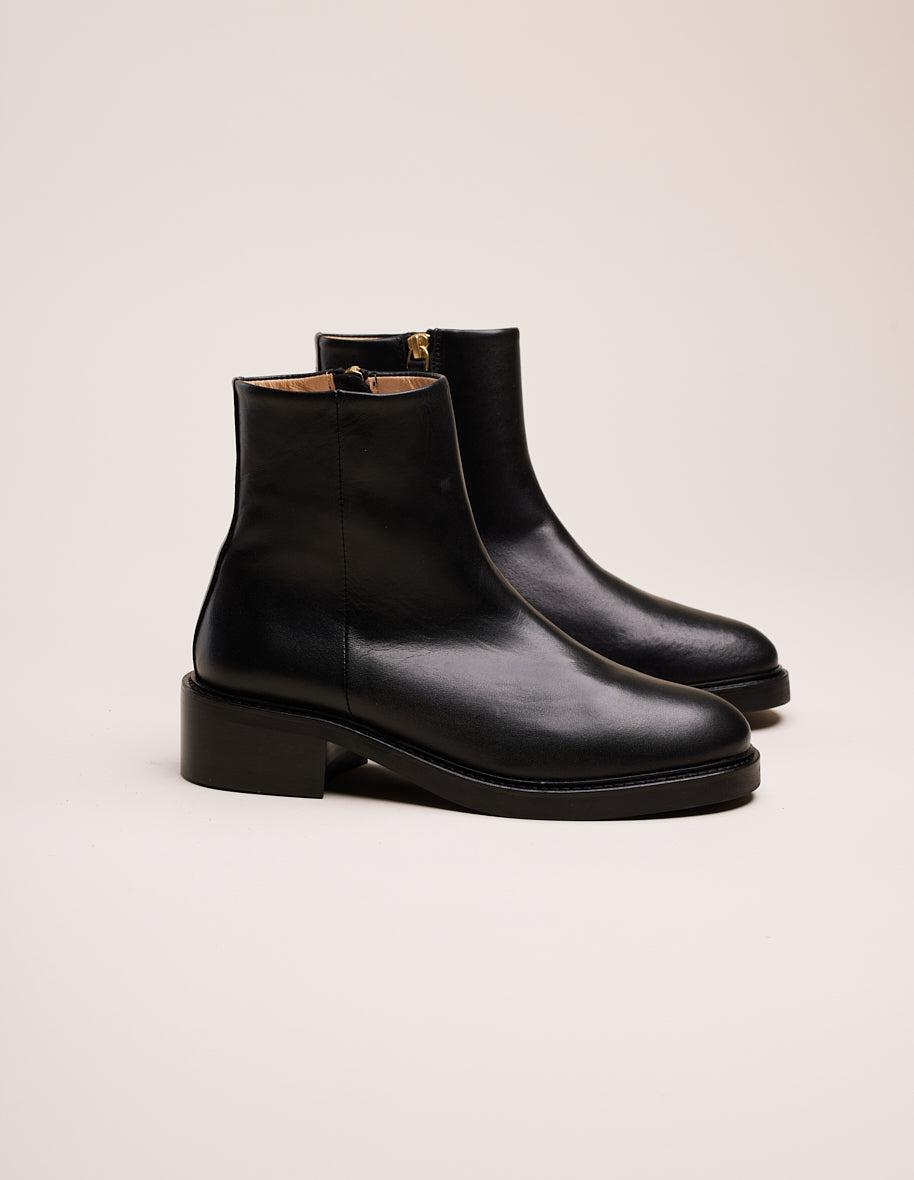 Ankle boots Virginie - Black leather