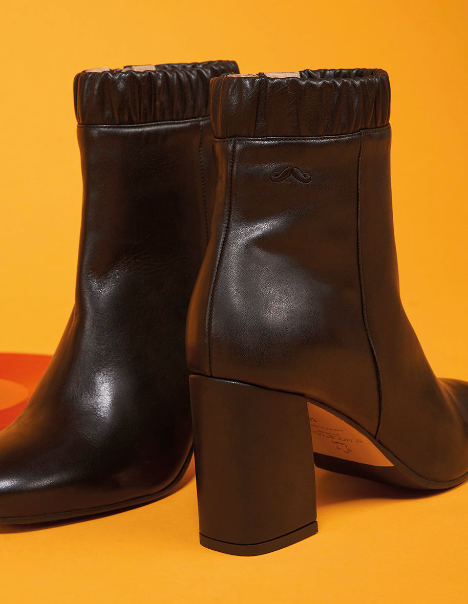 Margaux heeled boots - black leather
