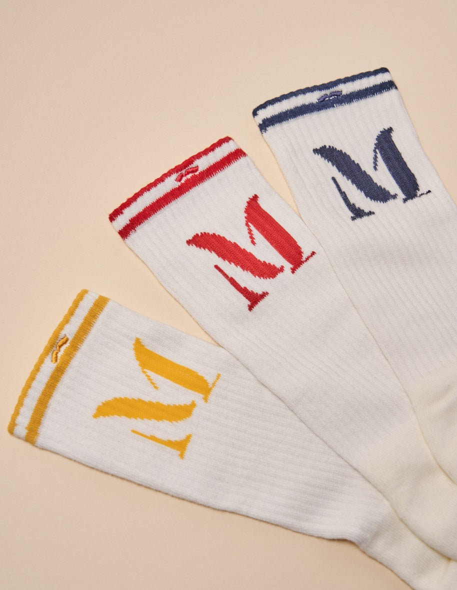Pack of 3 socks - Sport - Roller m yellow blue red